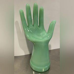COPY - Jadeite Green Glass ring tree